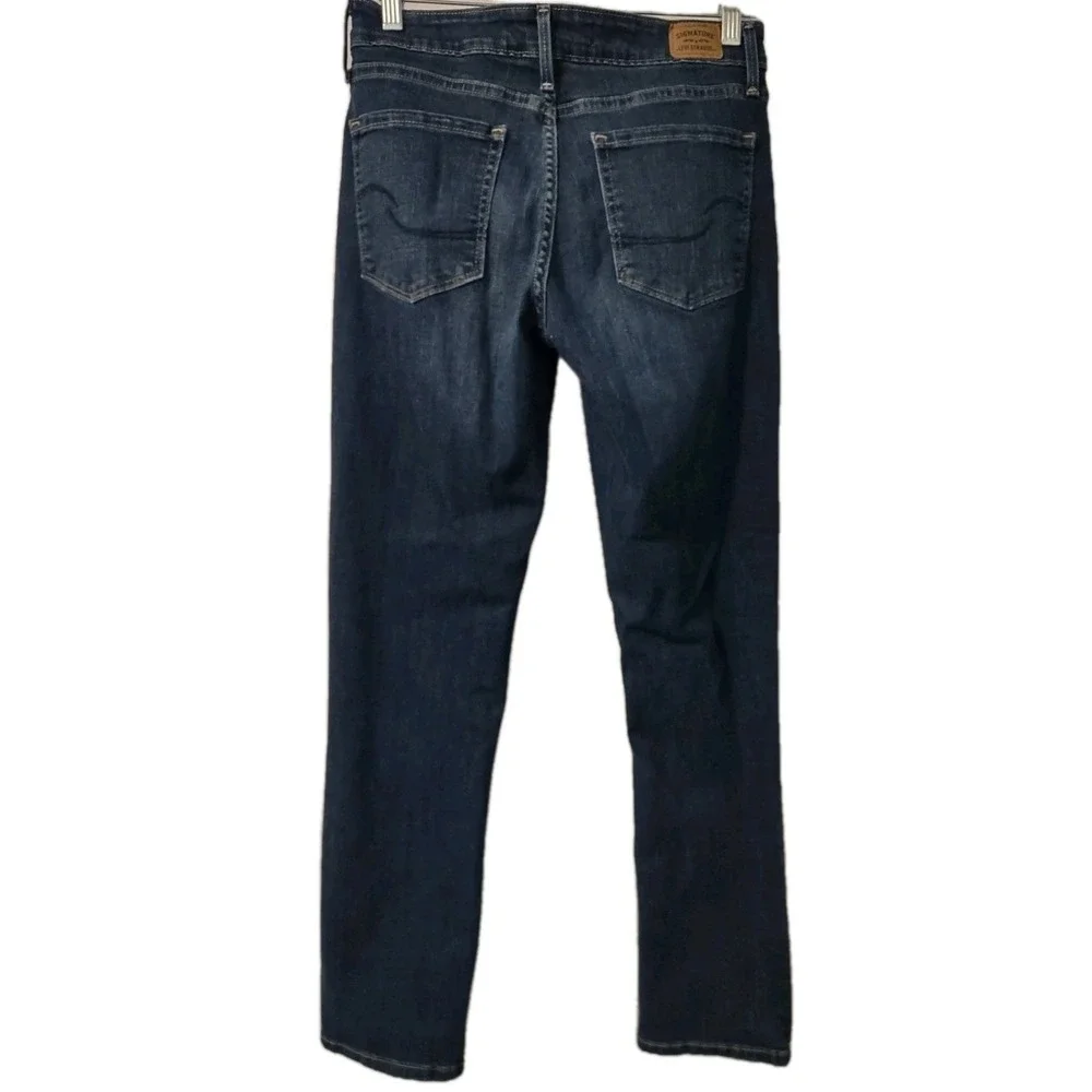 Jeans Signature by Levi Strauss Slim Mid‎ Rise Blue 8M W29 L30 Women's Normcore
